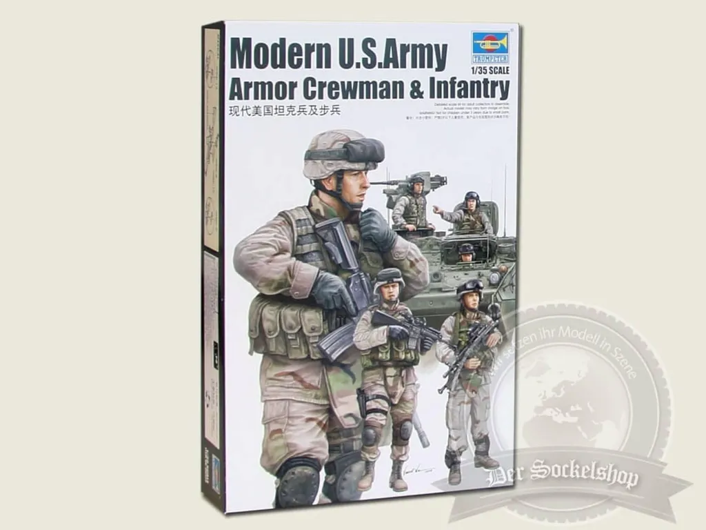 Figurines Trumpeter 00424 Modern Armor Crewman & Infantry US 1:35