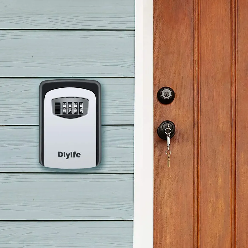 Boîte à clés murale étanche avec code à 4 chiffres et alliage de zinc