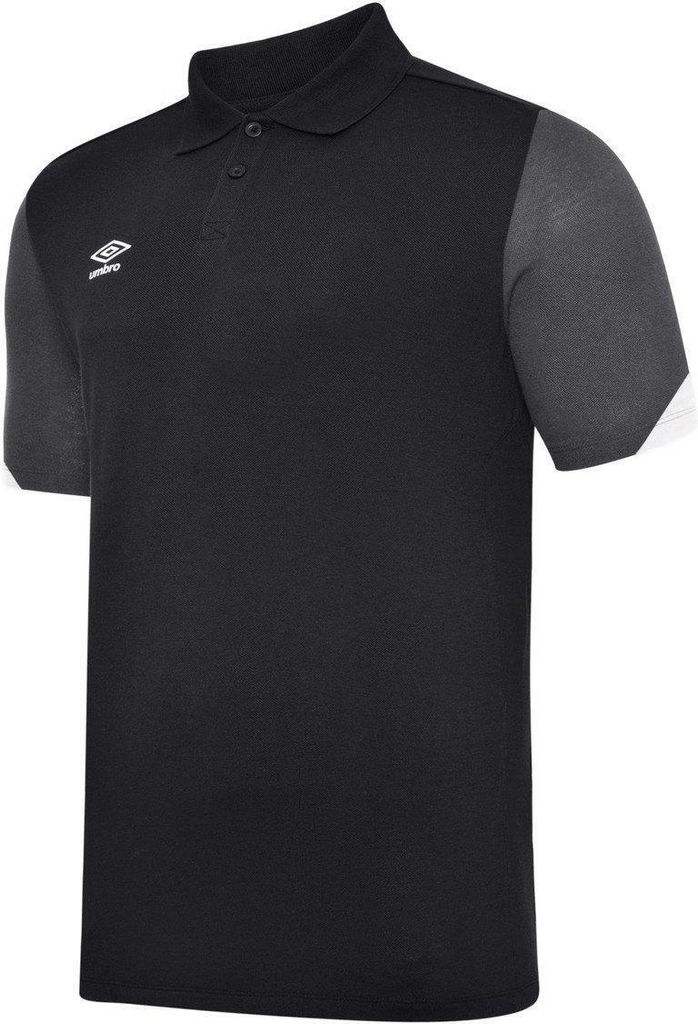 Umbro - "Total" Poloshirt für Kinder - Training UO1660 (140) (Schwarz/Weiß/Kohlen-Schwarz)
