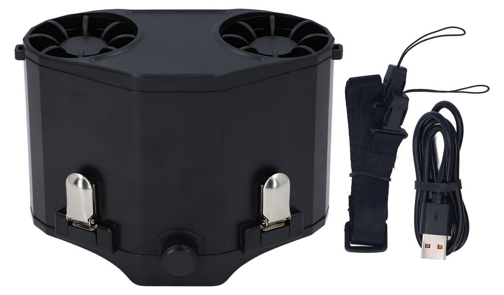 Tragbarer Ventilator mit 20.000-mAh-Akku, 15–120 Stunden Laufzeit, 3-in-1-Gürtelclip und Trageband, stufenlos regelbare Geschwindigkeit, ideal f...