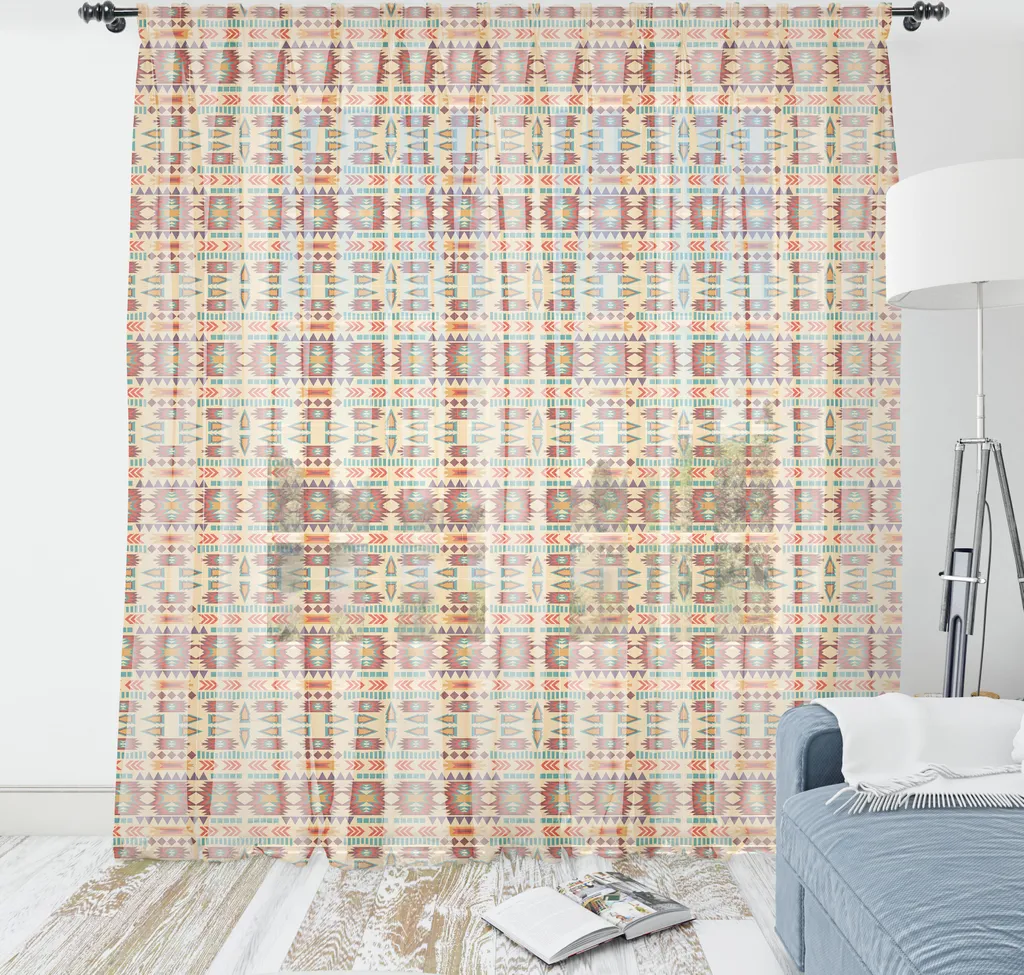 Arazzo Tribale ABAKUHAUS 220x274 - Tessuto Satinato Etnico Pesca