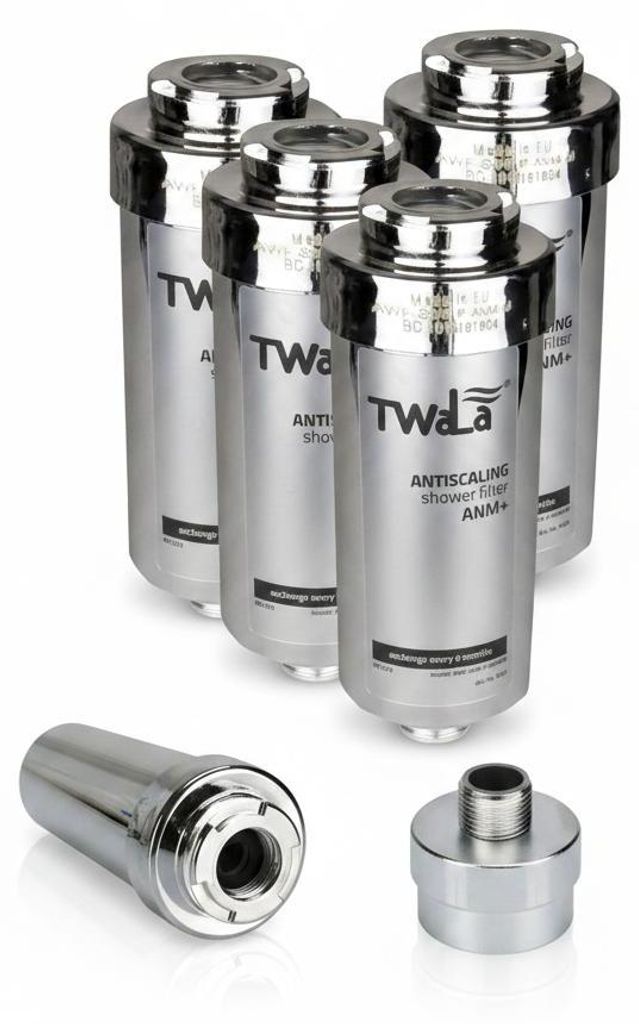 4x TWaLa Duschfilter Chrom Wasserfilter gegen Kalk/Chlor Shower filter AWF-SWR-P-ANM-M