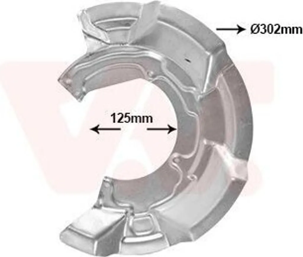 Flasque de frein avant droit MINI R56 en acier traité VAN WEZEL 0506372