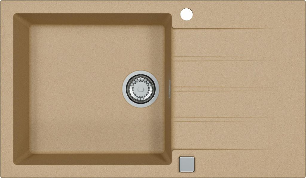 ALVEUS GRANITAL Spüle CADIT 40 in BEIGE mit Pop-up-Siphon / Produktbild 