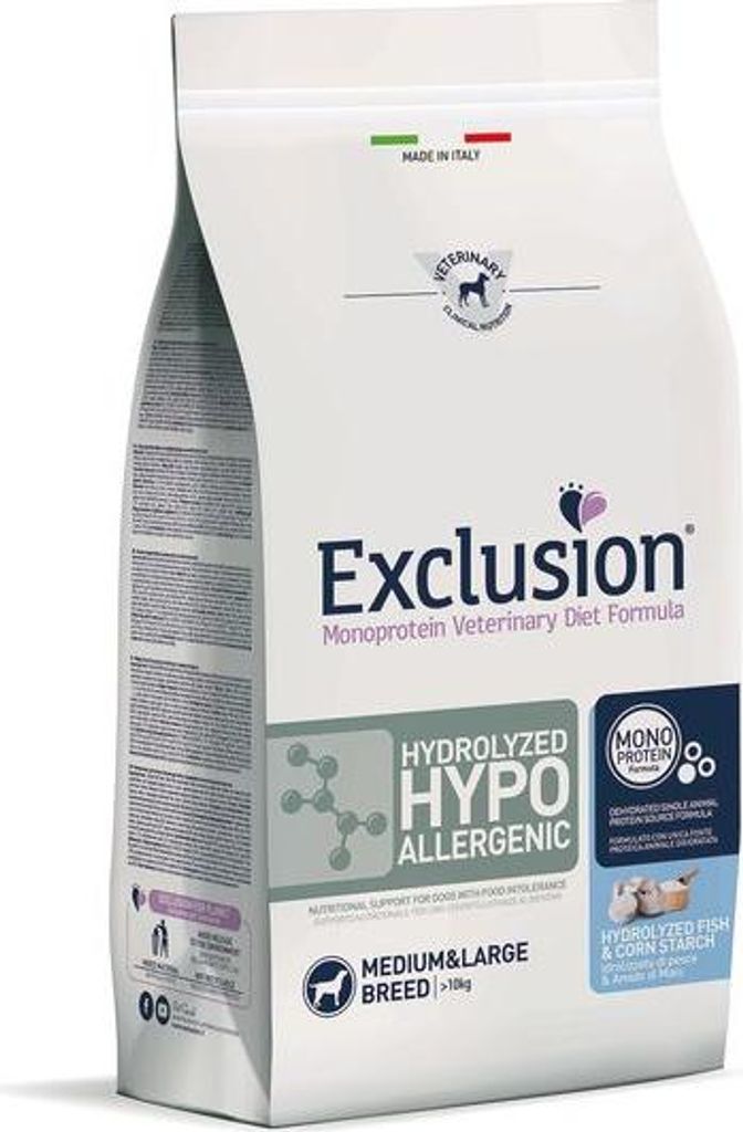 Exclusion Hydrolyzed Fisch Hypoallergenic Medium/Large