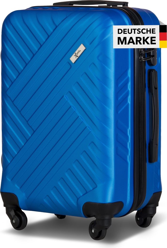 Xonic Design Reisekoffer mit Rollen– ABS Hartschalenkoffer mit 360° Leichtlauf-Rollen – hochwertige Koffer Trolleys mit Zahlenschloss in M, L,...