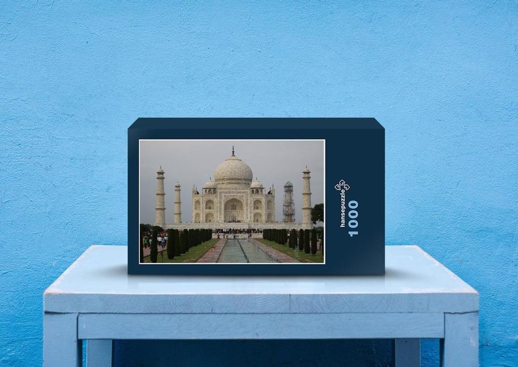 hansepuzzle 57997 - Taj Mahal Puzzle, 1000 Teile, Religion, 60,0 x 46,0cm mit hochwertiger Aufbewahrung, Kartonbox und wiederverschließbarem Beutel
