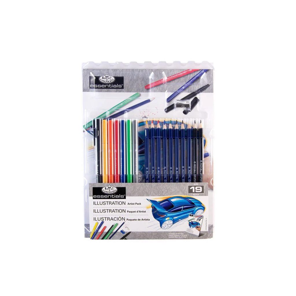 Royal & Langnickel Essentials Illustrationskunst-Set, 19er-Pack