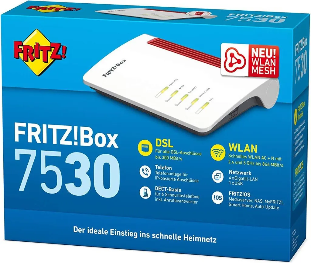 Routeur WLAN FRITZ!Box 7530 FRITZ 20002839 VDSL Giga