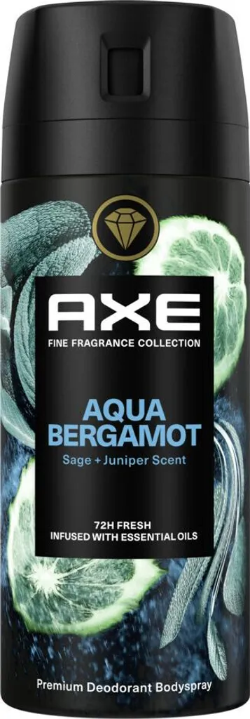 Déodorant Axe Aqua Bergamote 150 ml Pack de 6 pour Fraîcheur Intense