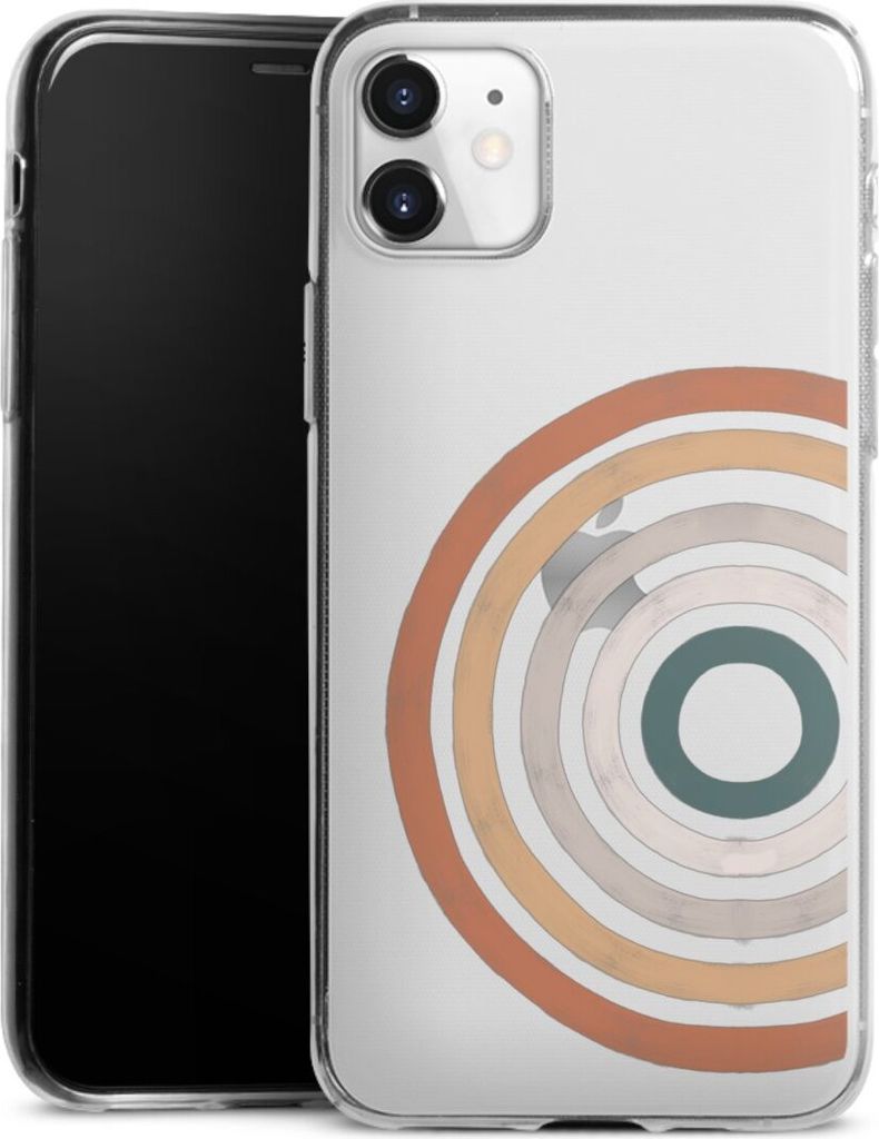 DeinDesign Slim Hülle für Apple iPhone 11 Silikon Case Ultra Dünn Handyhülle Kreise Regenbogen Wasserfarbe