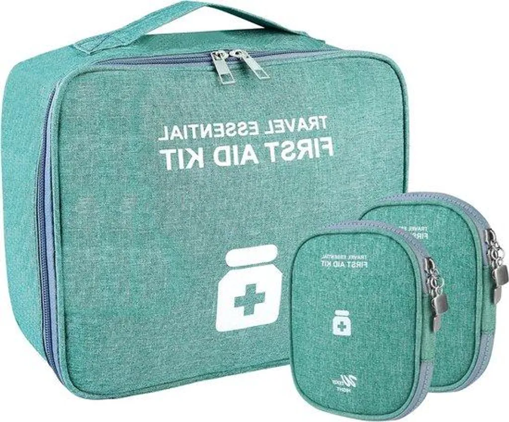 Mallette de secours familiale verte grande taille pour maison et loisirs