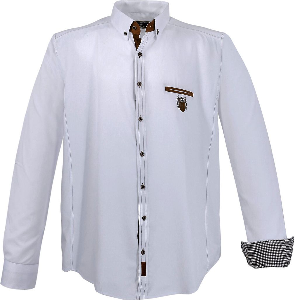 Lavecchia Herren Langarmhemd 1980 (Snow White, 7XL)