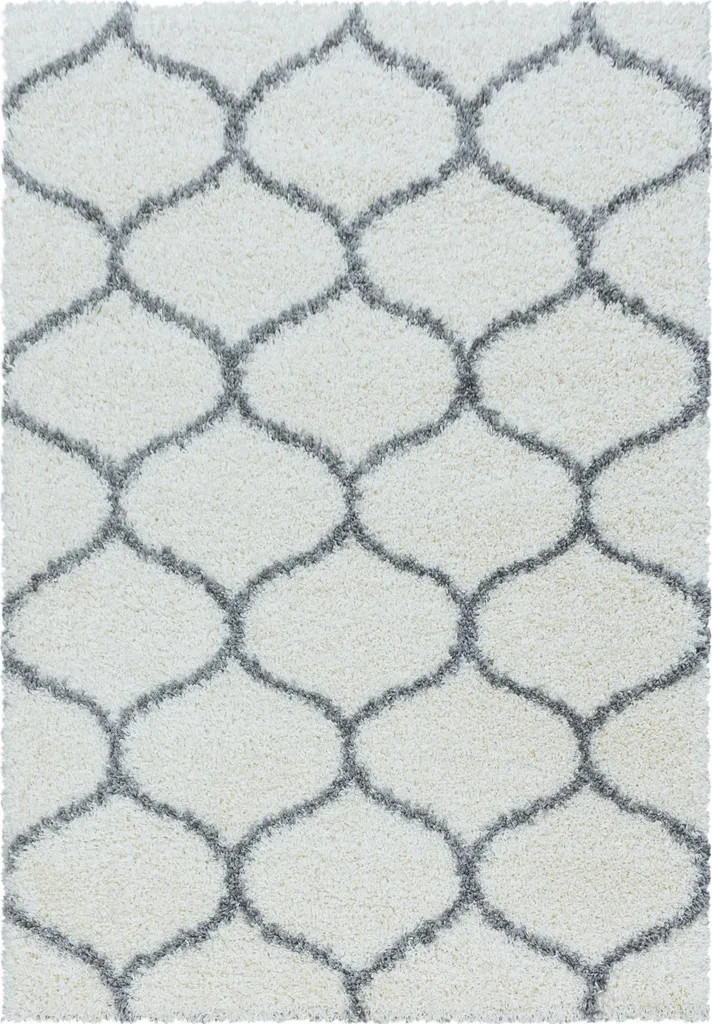 Tapis de Salon Rond 160cm Style Scandinave - Tapis Shaggy Doux et Épais