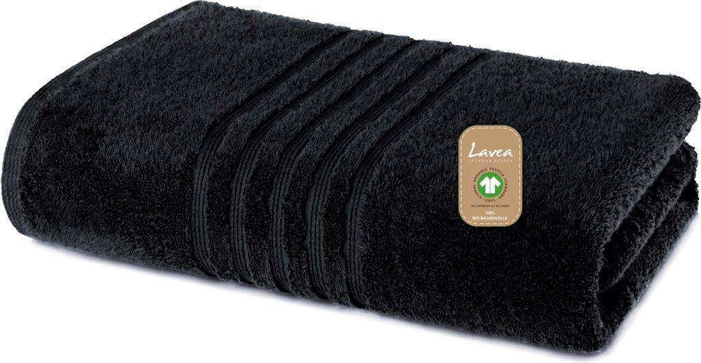 Lavea Saunatuch 80x200 cm, Saunahandtuch Damen und Herren, Bali, großes Badetuch, saugstarkes Handtuch für Sauna Baden Duschen, 100% GOTS Baumw...