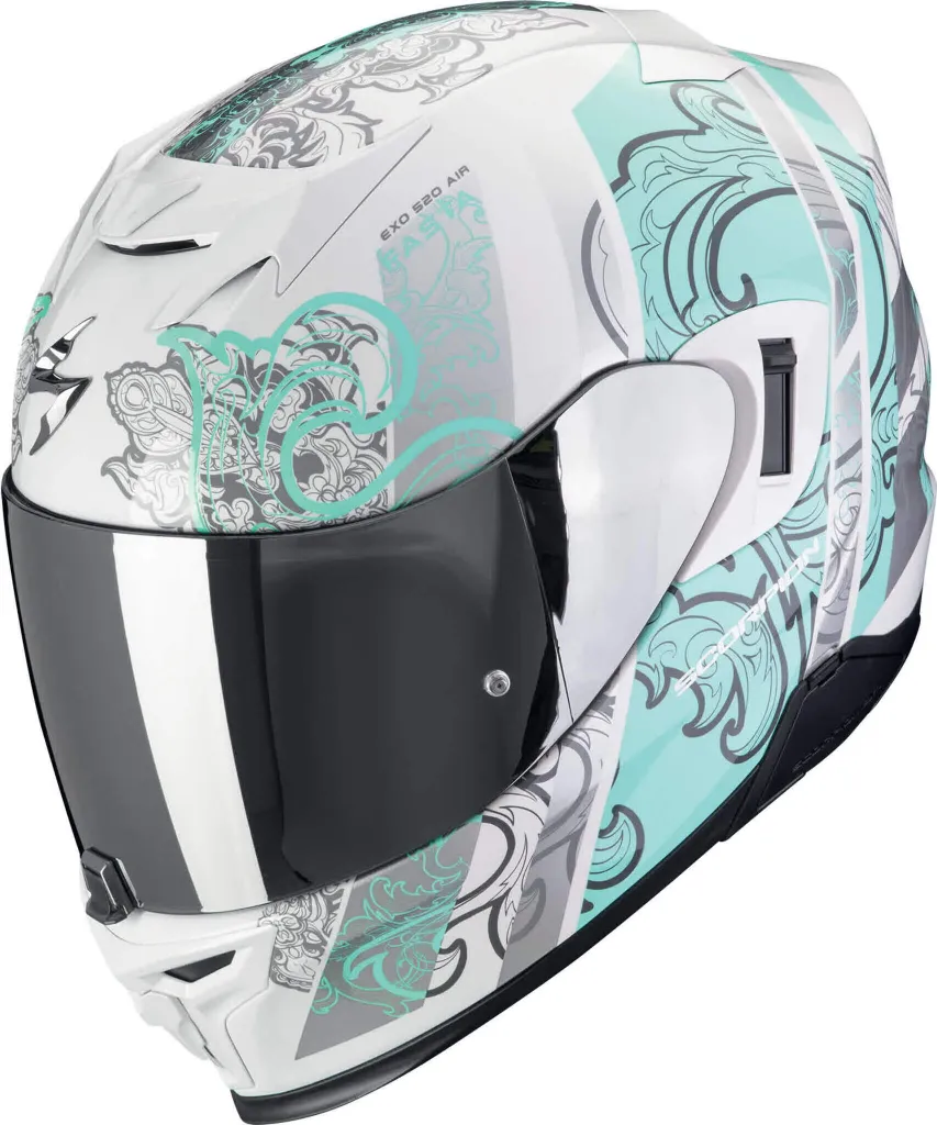 Casque Scorpion Exo-520 Evo Air Fasta blanc et bleu en taille XXS
