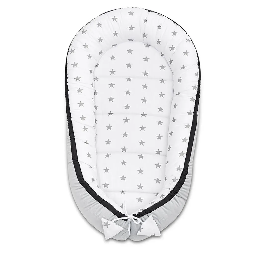 Cocon bébé en coton et polyester Nunki Star - Nid respirant 90x60x12cm
