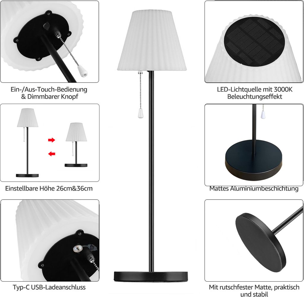7MAGIC Solar Stehlampe, Outdoor Stehlampe mit Lichtsensor, Produktbild 7