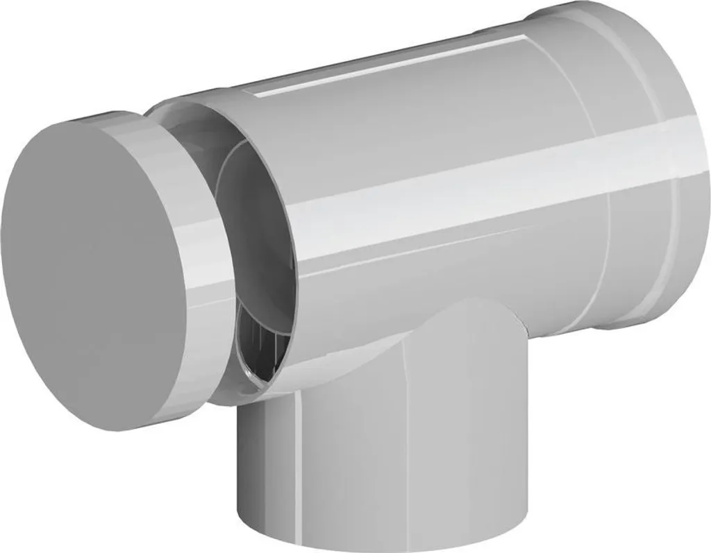 Coude évacuation 87° DN80/125mm pour chaudière condensation avec accès