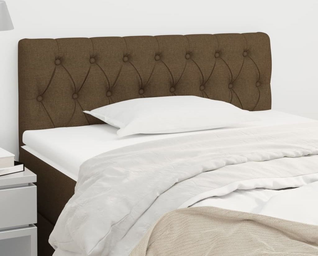 vidaXL Kopfteil Dunkelbraun 100x7x78/88 cm Stoff - Kopfteil - Kopfteile - Bett-Kopfteil - Bettkopfteil