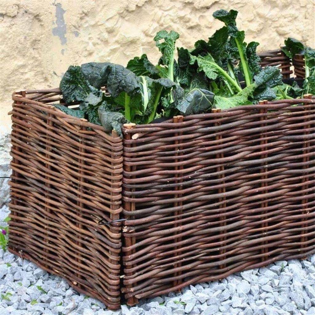 Noor Hochbeet Weide 100x40x40cm + Pflanztasche; 154HOB1004040