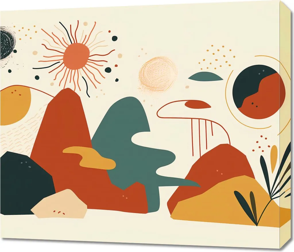 Décoration murale Cosmos de couleurs Image 70 x 60 cm art contemporain
