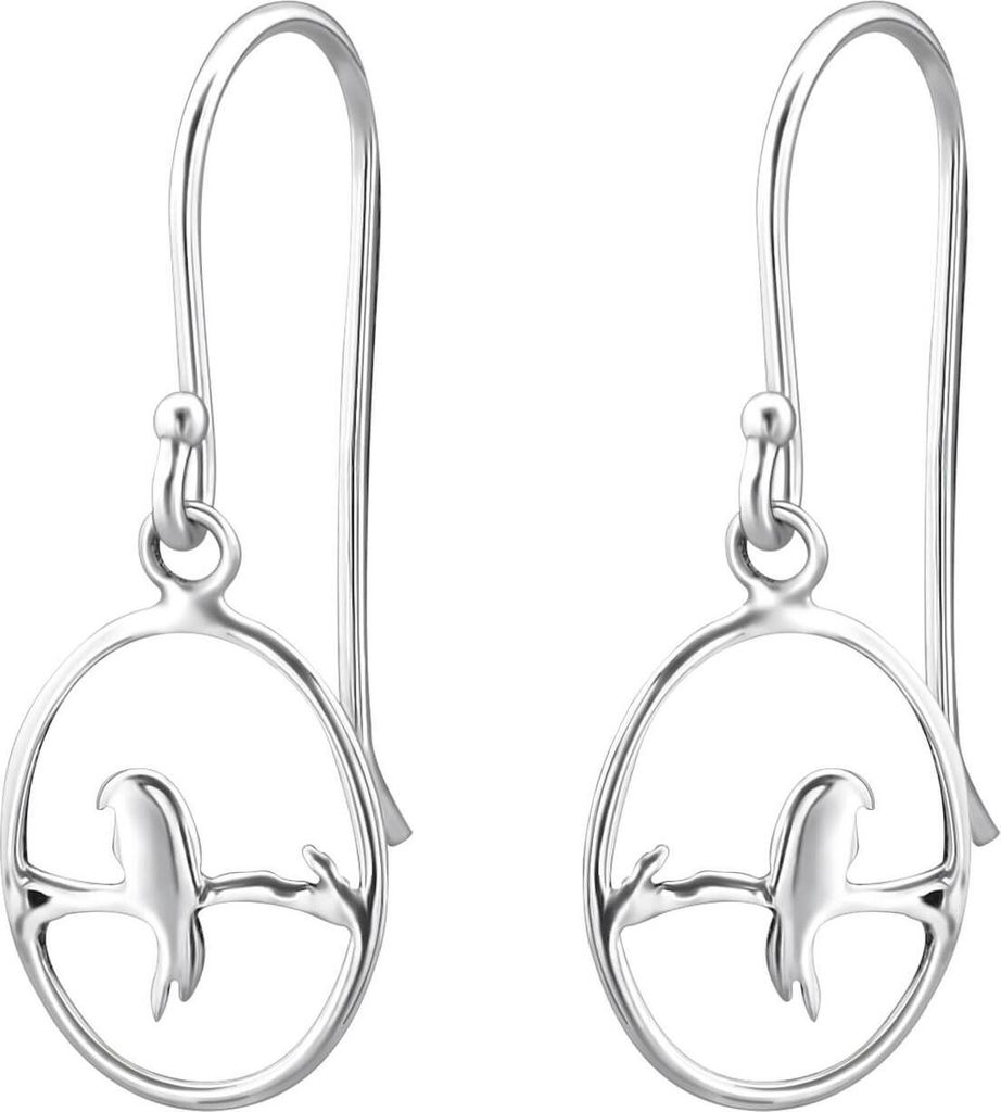 925 Sterling Silber Ohrhaken Ohrhänger Vogelkäfig
