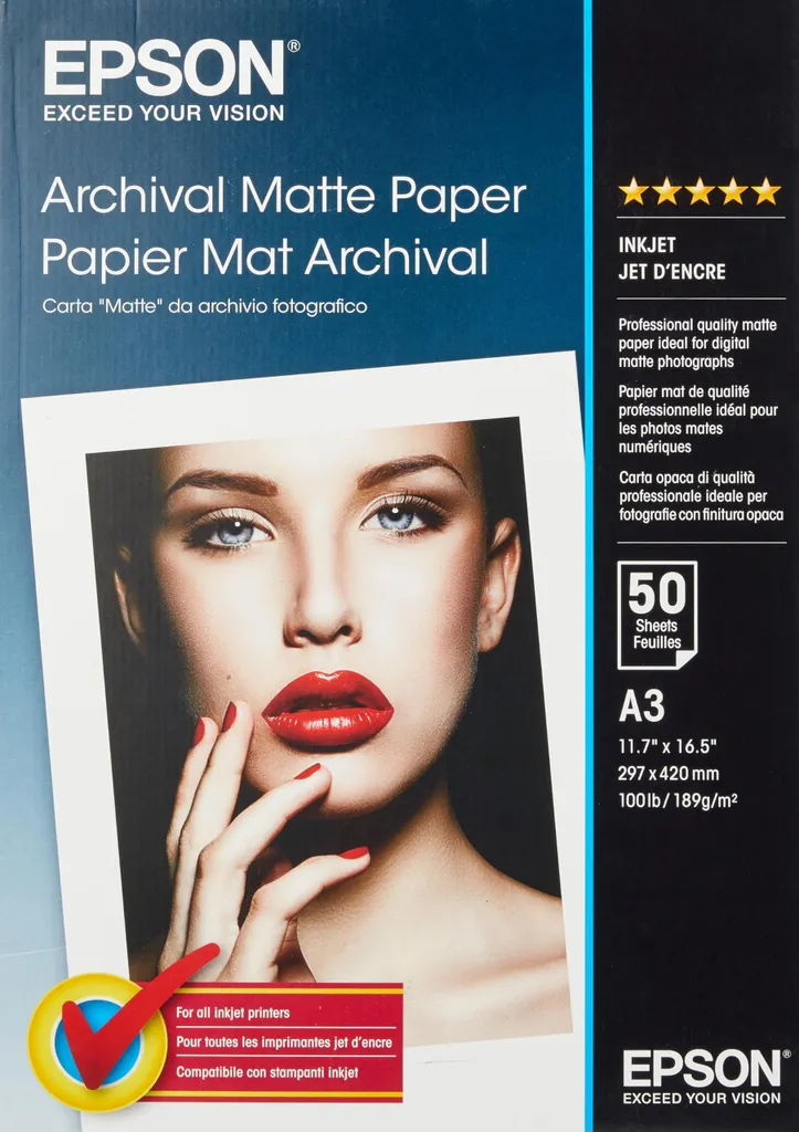 Epson Archival Matte A3 189g Carta Fotografica Bianco Opaco Shop
