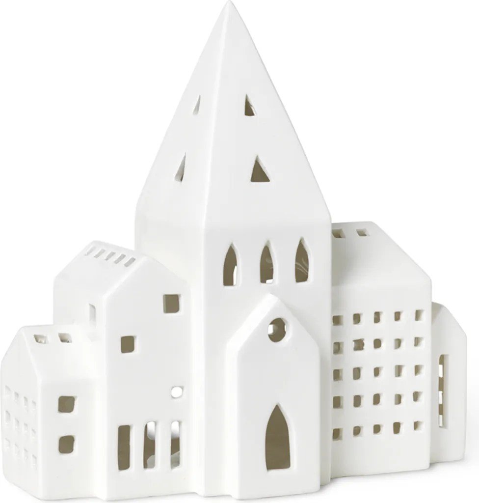 Déco de Noël et Hiver : Maison Lumineuse Urbania City H21 Kähler Blanc