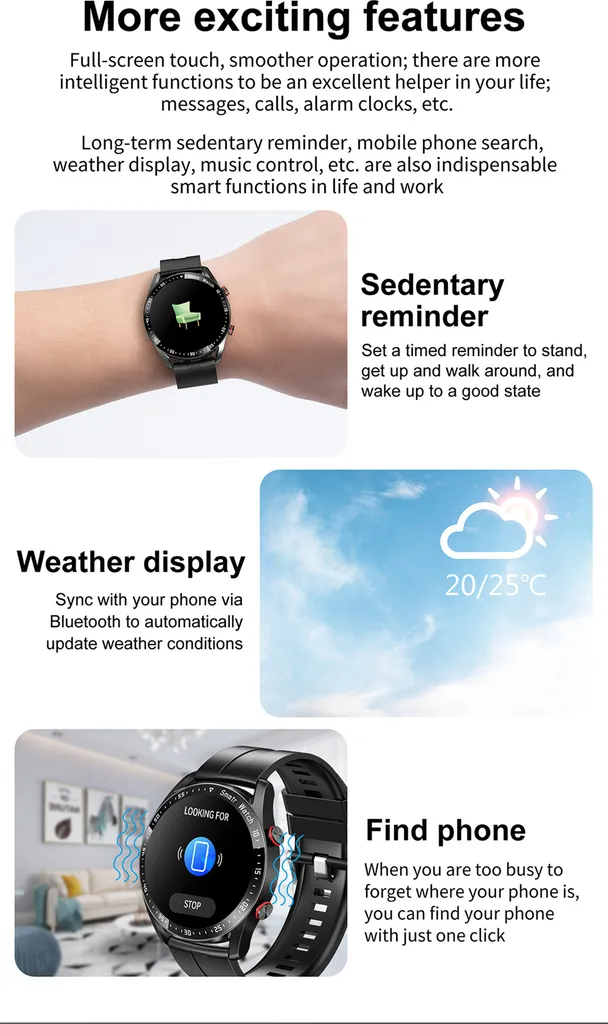 Orologio Sportivo Smartwatch Impermeabile - Fitness Tracker Uomo Donna - 14