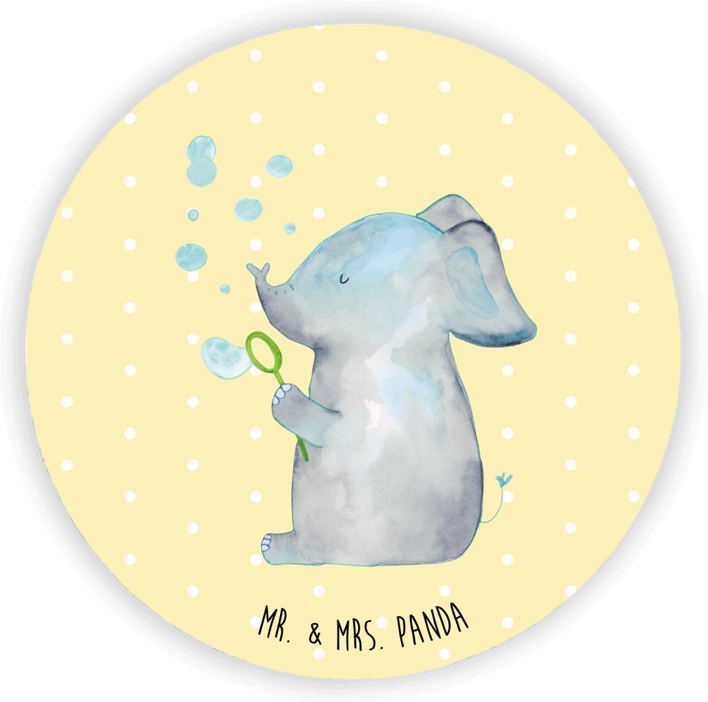 Mr. & Mrs. Panda magnet Elefant Seifenblasen - Gelb Pastell - Geschenk, haftmagnet, Liebe, pinnwand, Elefanten, Kühlschrankmagnet, zettelhalter, f...