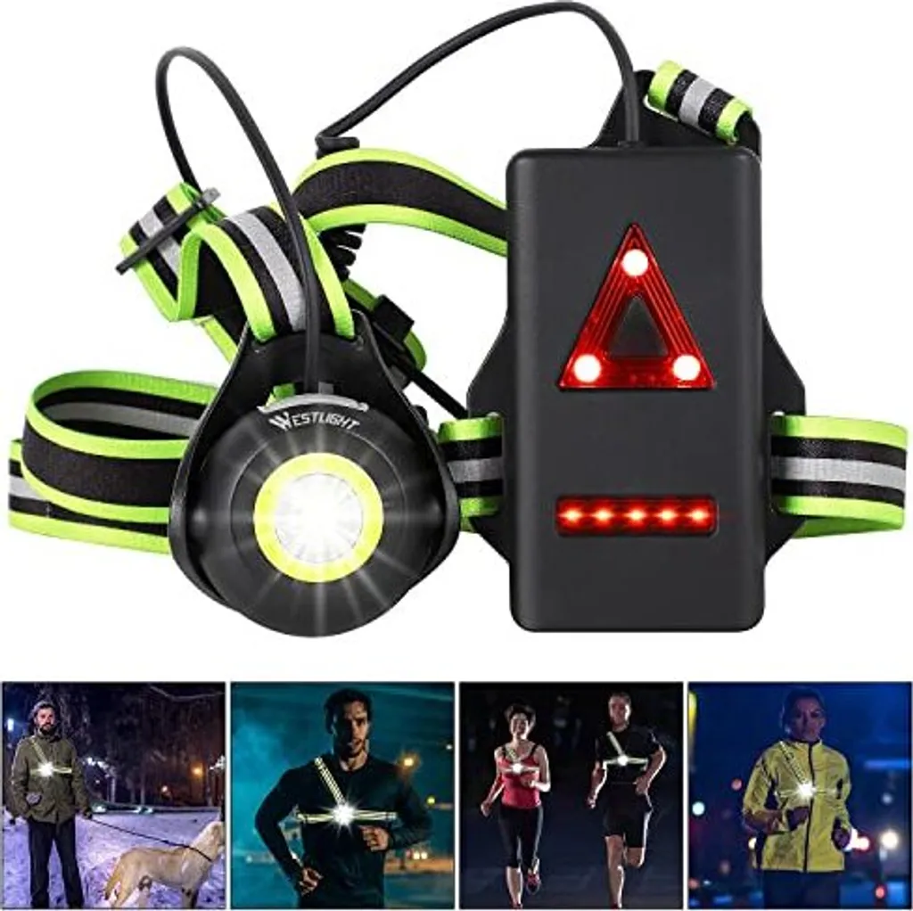 Lampada da Corsa 500 Lumen USB Regolabile 90° | Luce Running Gurner