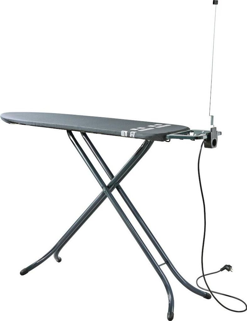 Table à Repasser Leifheit Air Board M Black Plus – 120x38 Cm, Housse Thermo Reflect, Hauteur Réglable