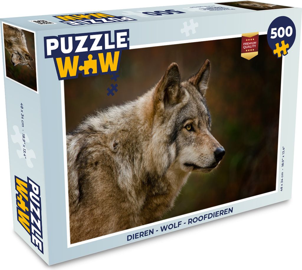 MuchoWow Puzzle 500 Teile Tiere - Wolf - Raubtiere - 500 Teile - Kinder - Selberbauen - Puzzlespiele
