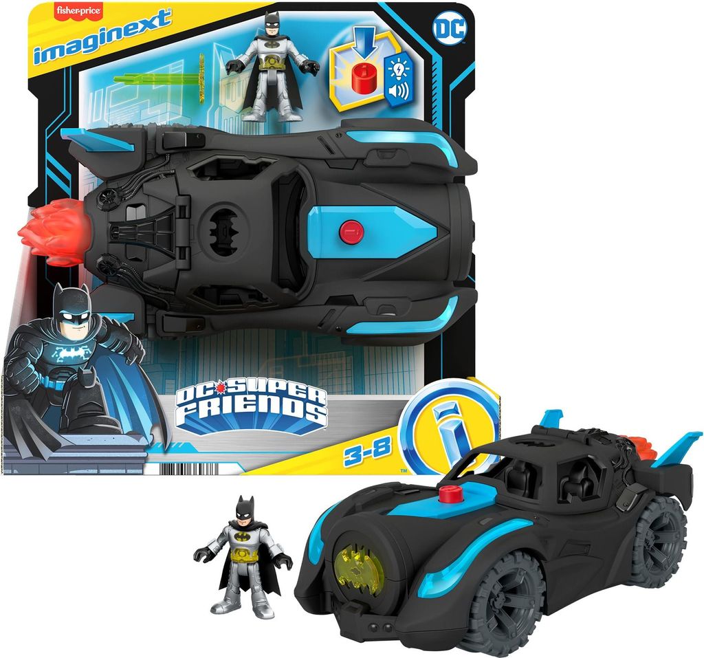 Imaginext DC Super Friends Licht & Sound Batmobil inkl. Produktbild 