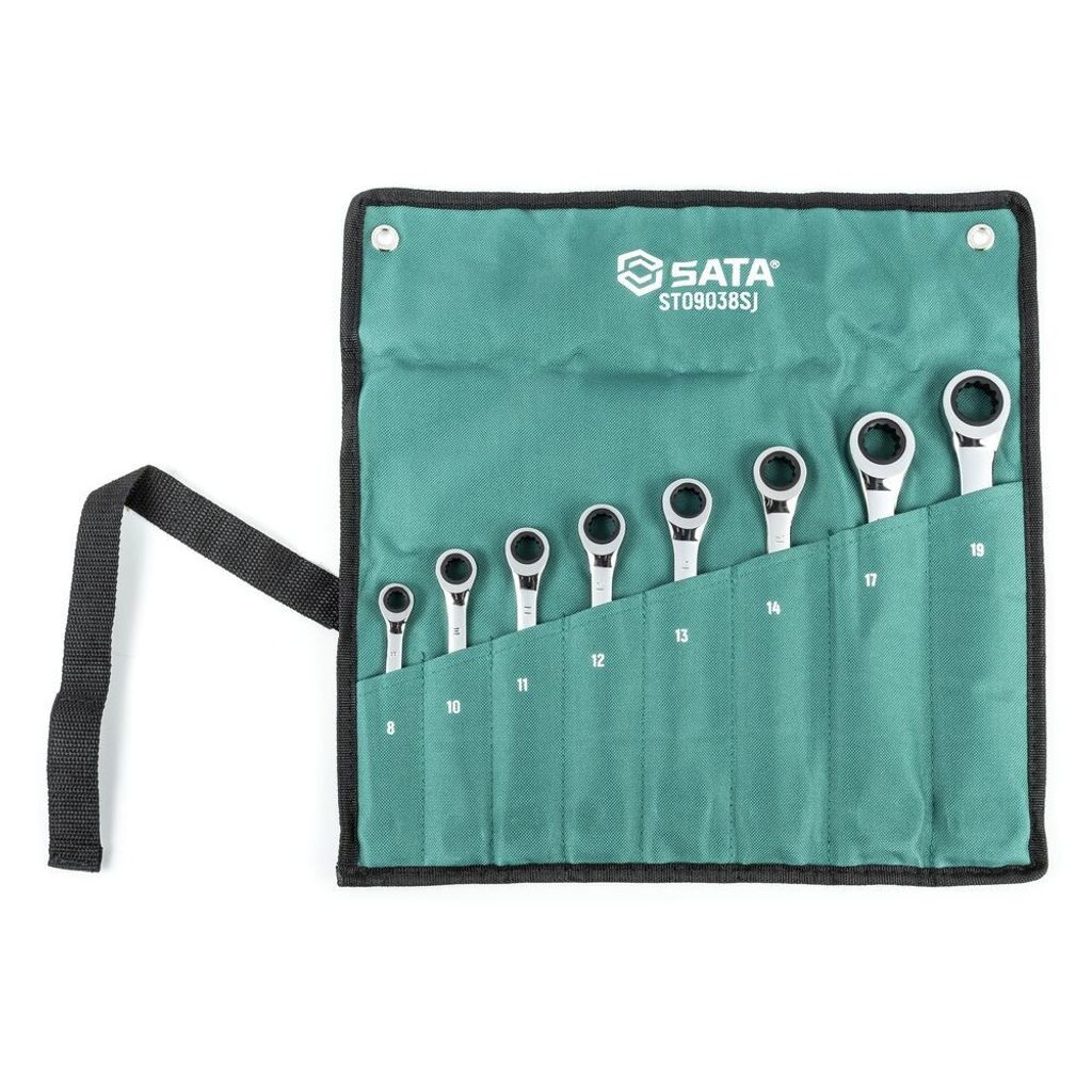Ratschenschlüssel Ringmaulschlüssel Ring Maul Schlüssel Satz Set 8-tlg. SATA