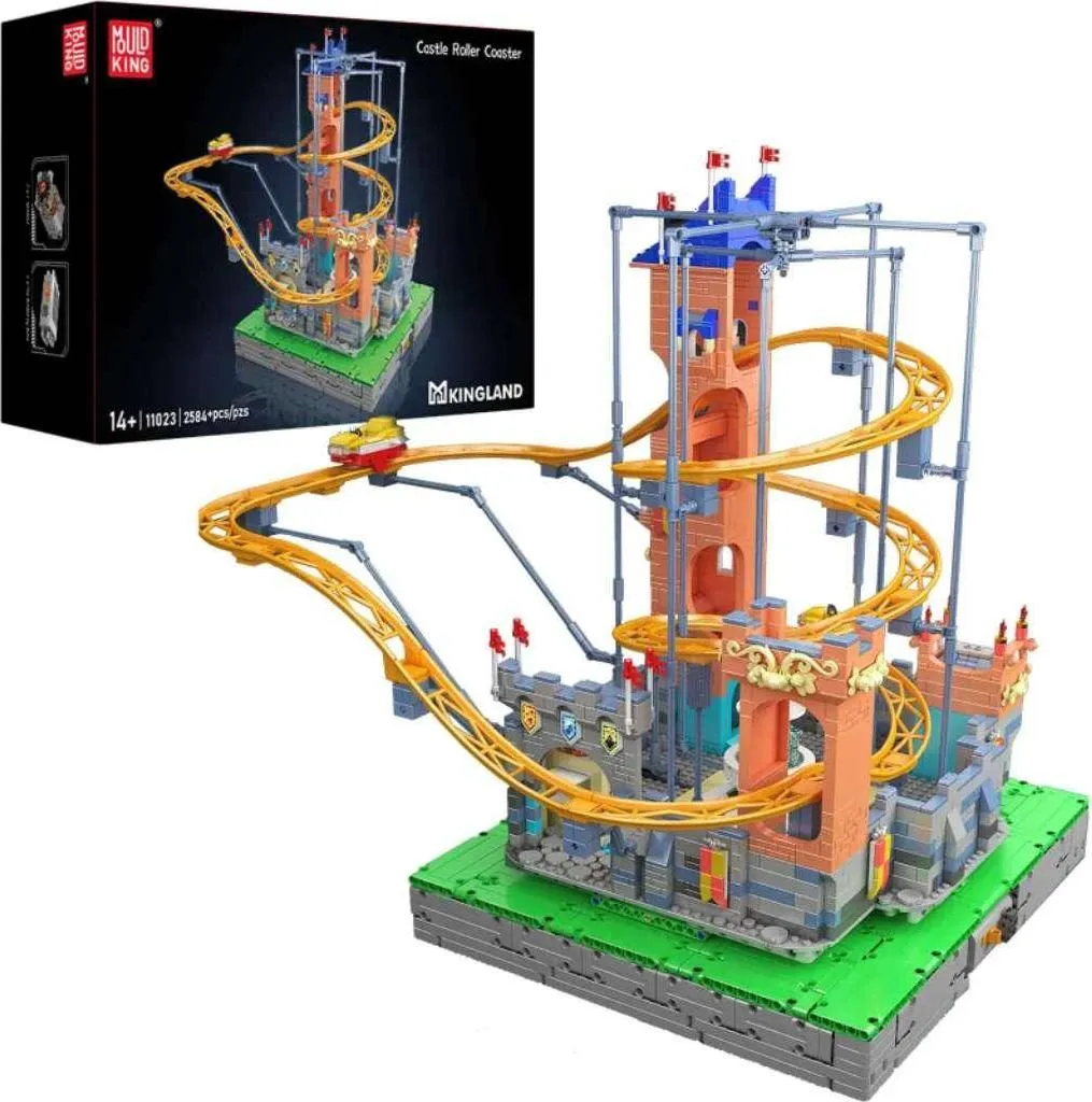 Mould King 11023 Château 2584pcs: Montagnes Russes Motorisées - NEU