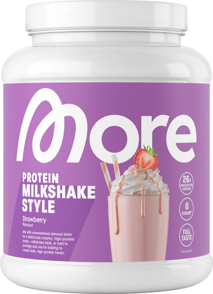 More Nutrition Milkshake Style-600g Strawberry Produktbild 
