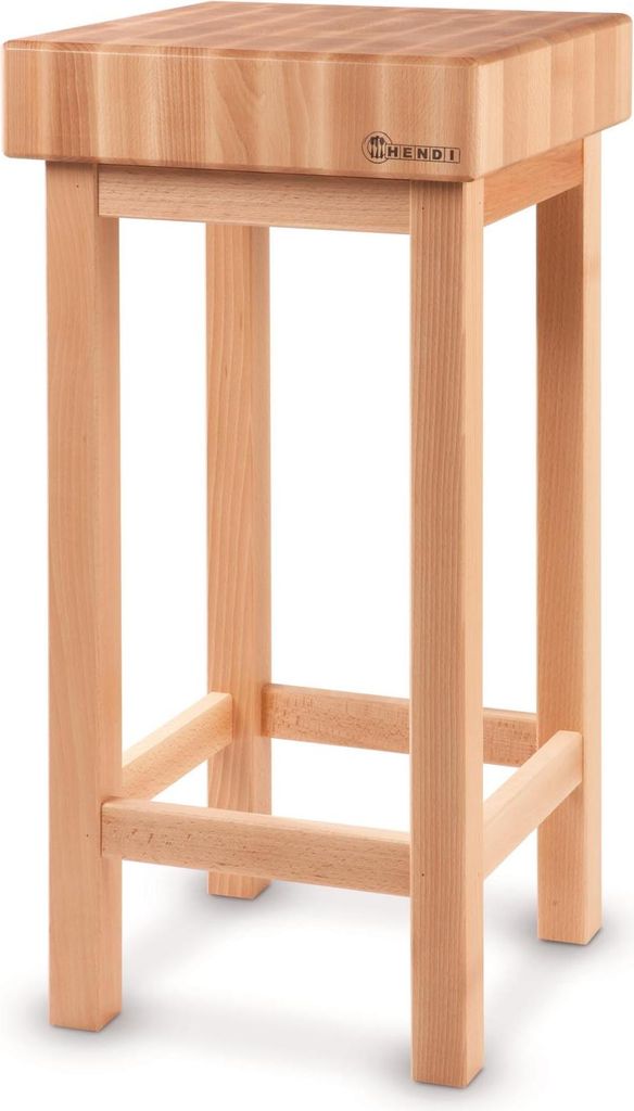 Holz-Metzgerblock aus Buchenholz 50x40x85 mm - Hendi 505694 Produktbild 
