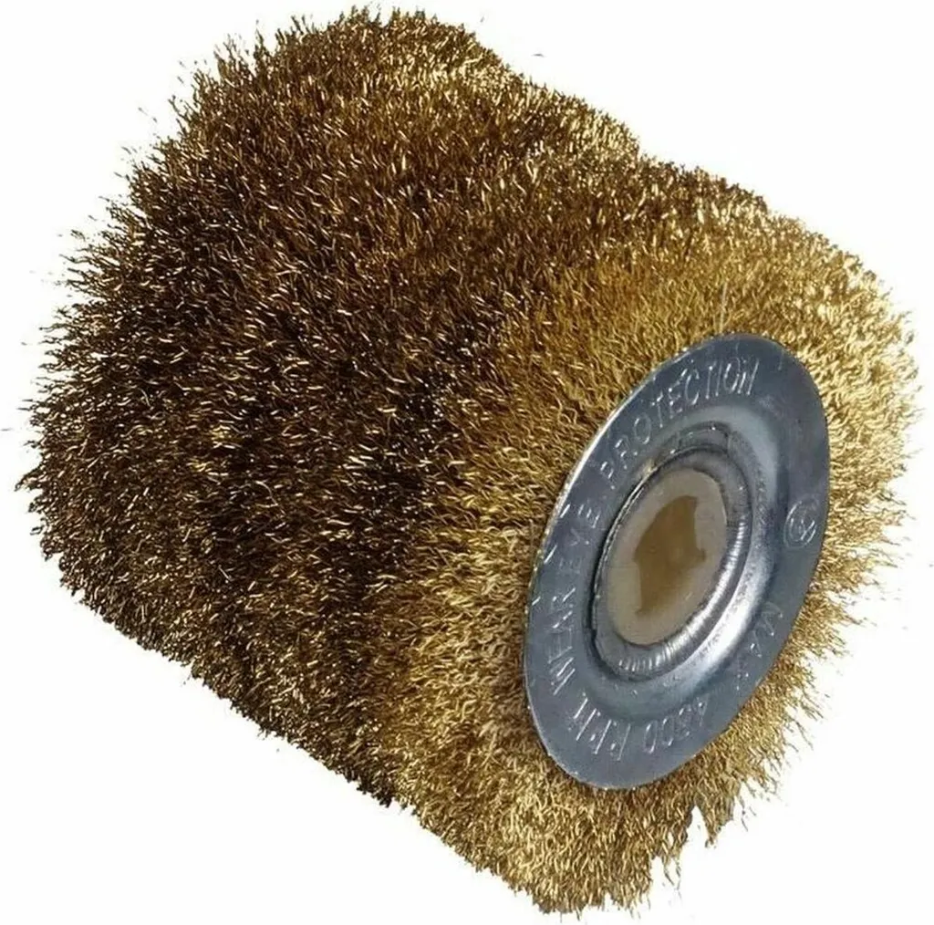 Grande brosse métallique en fil de laiton 0,3 mm Ø60 mm L60 mm robuste
