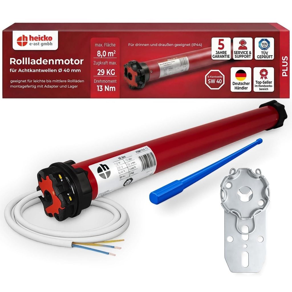 heicko Plus Funk-Rollladenmotor 13Nm SW40 BI-Funk Produktbild 