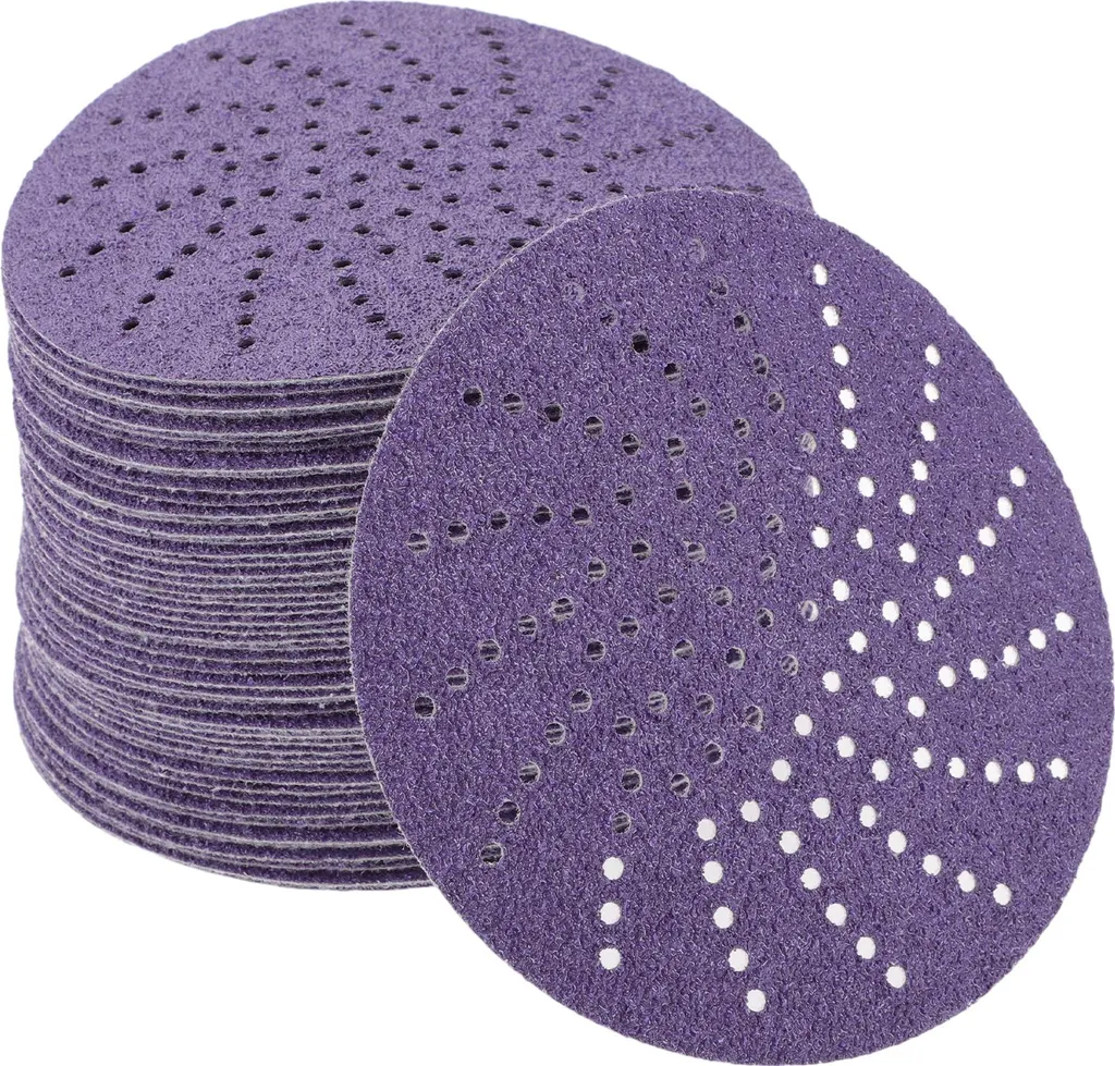 Disques de Ponçage Anti-déchirure 125mm Grain 40 en Film Polyester 50pcs