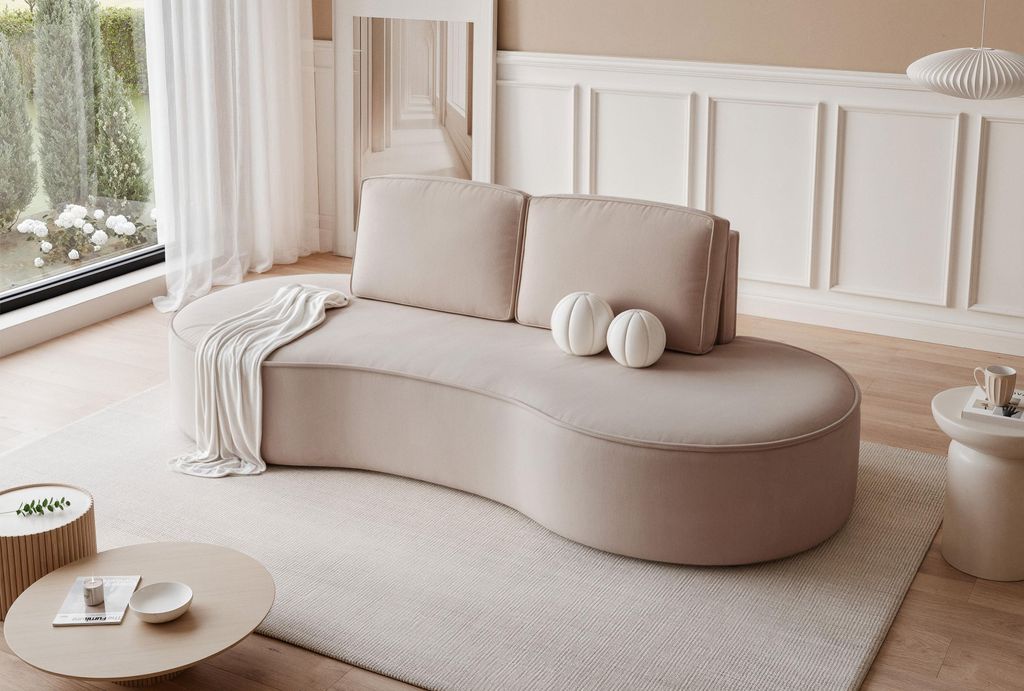 Elegante und funktionale Polstercouch SOFIA für Wohnzimmer Wohnlandschaft freistehende Couch Gepolstertes Sofa Riviera 16