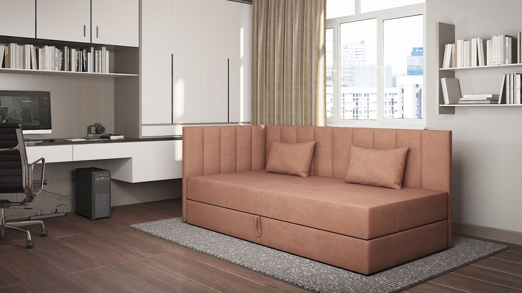 Tagesbett mit Stauraum 90x200 ALAMO 3 - Lachs