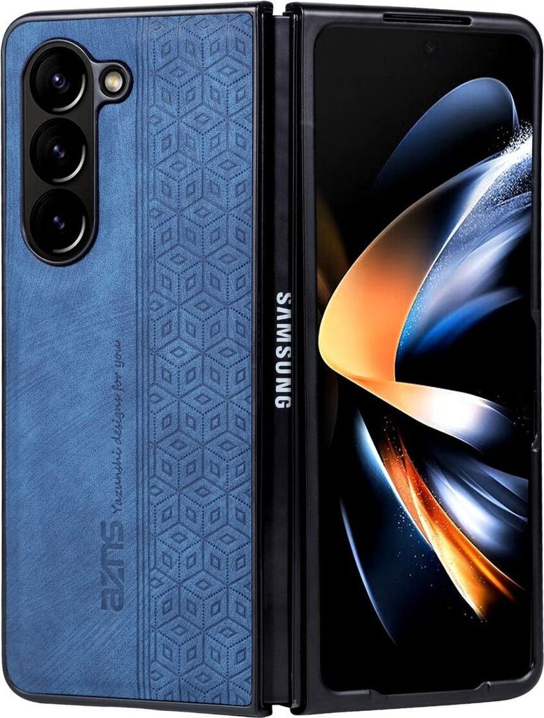 König Design Hülle kompatibel mit Kunstleder Handyhülle - Handy Case Blau