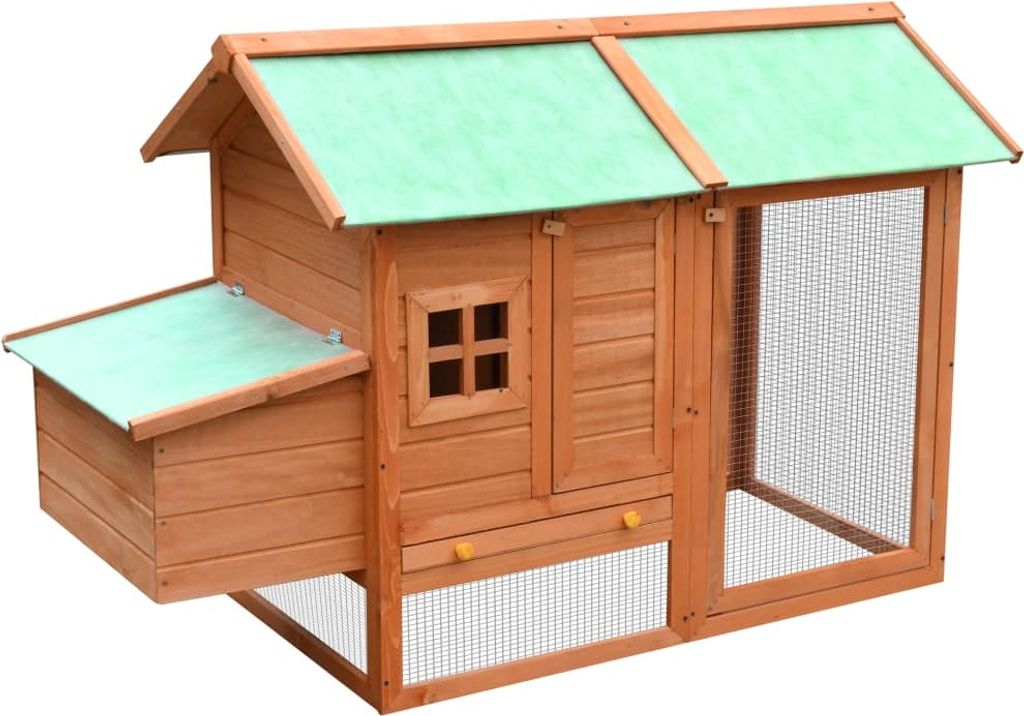 Ankonbej Hühnerkäfig 170x81x110 cm Kiefernholz & Tannenholz