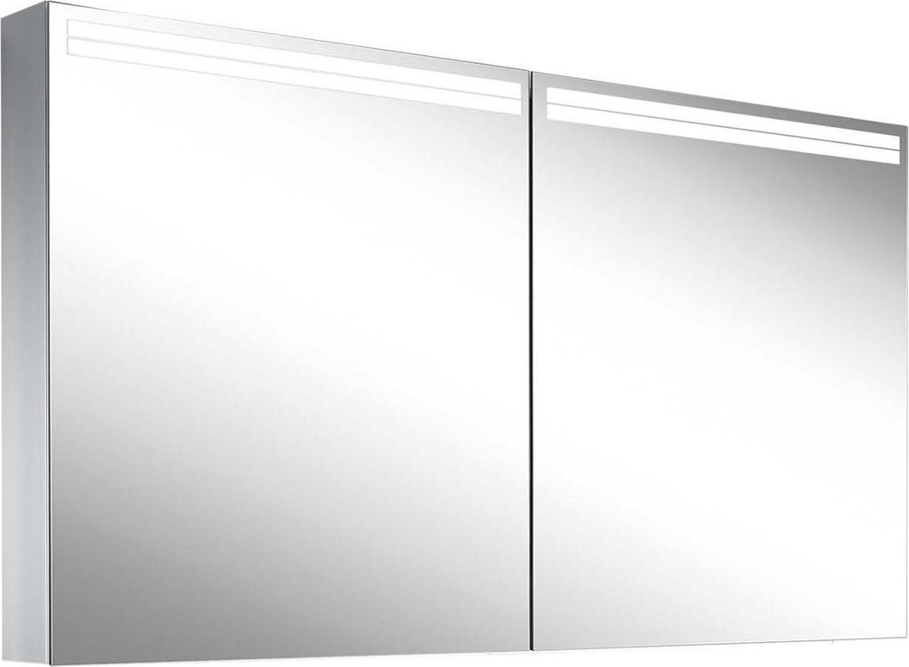 Schneider ARANGA TW Lichtspiegelschrank, 2 Türen, 1395x120x700mm, Lichtbänder oben, 160.540.02.50