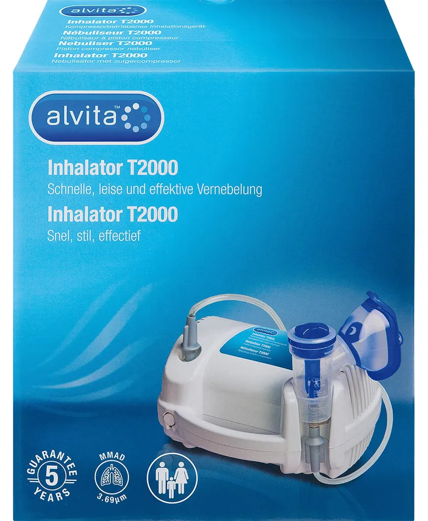 Alvita Inhalateur T 2000 soulage la toux et dégage les voies respiratoires