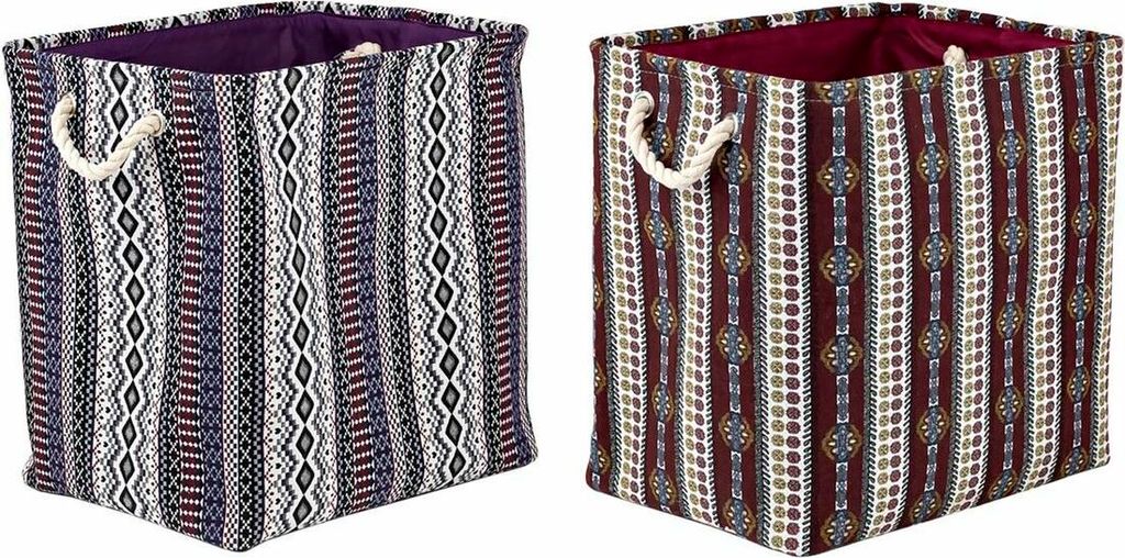Dekorative Box DKD Home Decor Polyester Indianer Moosgummi 40 x 30 x 40 cm (2 Stück)