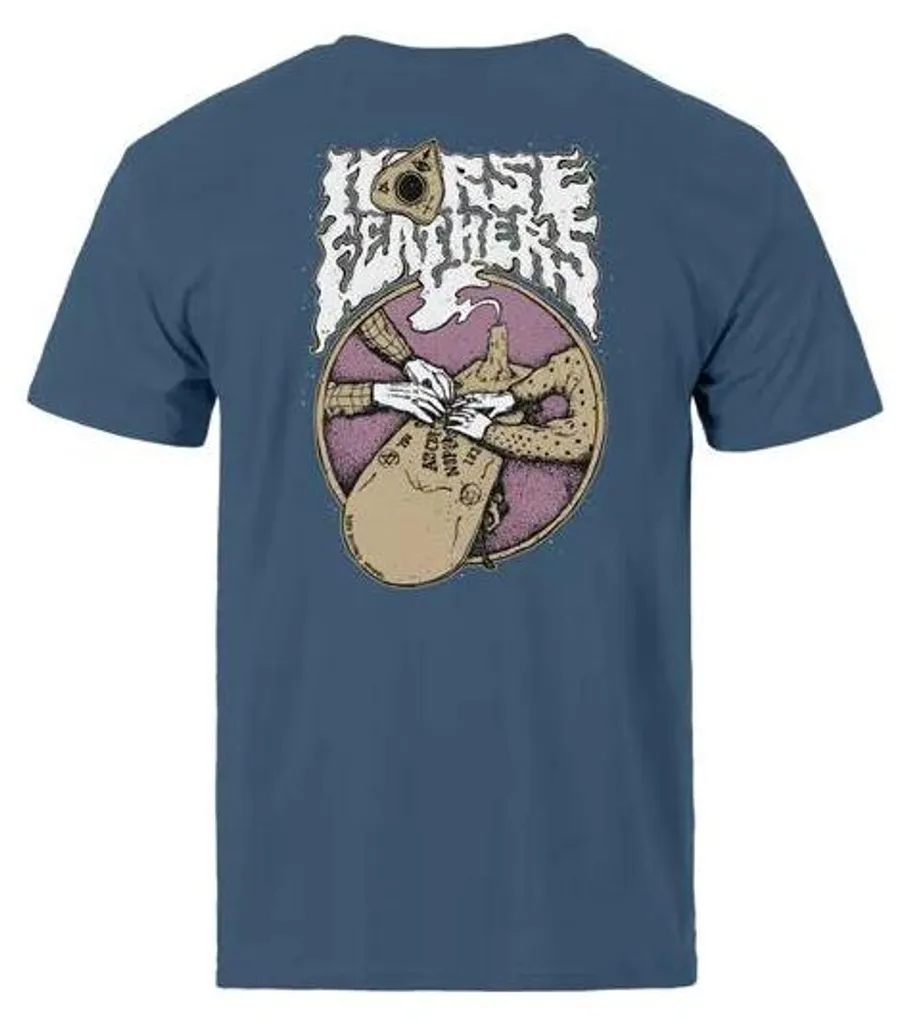 T-shirt de skate bleu pour homme Horsefeathers avec col rond classique